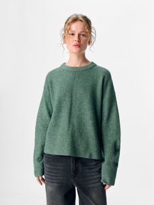 Object Juno crew neck pointelle detail jumper Laurel Wreathe