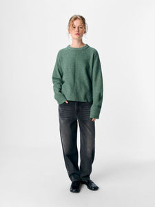 Object Juno crew neck pointelle detail jumper Laurel Wreathe