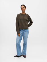 Load image into Gallery viewer, Object Juno crew neck pointelle detail jumper Morel
