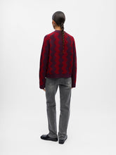 Load image into Gallery viewer, Object Diana intarsia zig zag jumper Mauve Wine

