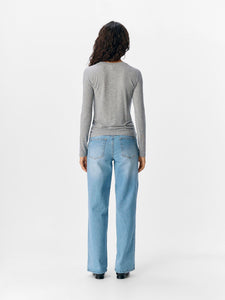 Object Zofia Layering top Medium Grey Melange