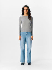 Object Zofia Layering top Medium Grey Melange