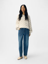 Load image into Gallery viewer, Object Sava barrel leg ankle dart detail jeans Medium Blue Denim
