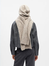Load image into Gallery viewer, Object Milu hooded knit scarf Humus
