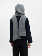 Load image into Gallery viewer, Object Milu hooded knit scarf Med Grey Melange
