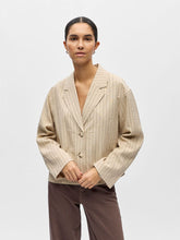 Load image into Gallery viewer, Object Rini pinstripe relaxed blazer Hummus - CW CW 
