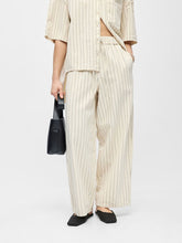 Load image into Gallery viewer, Object Cally stripe twill cotton baggy trouser Birch Black - CW CW 
