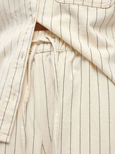 Load image into Gallery viewer, Object Cally stripe twill cotton baggy trouser Birch Black - CW CW 
