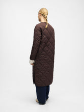 Load image into Gallery viewer, Object Jallie long quilted coat Chocolate
