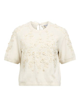 Load image into Gallery viewer, Object Niko 3D floral knit Birch - CW CW 
