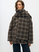 Load image into Gallery viewer, Object Maisie detatchable scarf jacket Carafe Check
