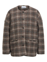 Load image into Gallery viewer, Object Maisie detatchable scarf jacket Carafe Check
