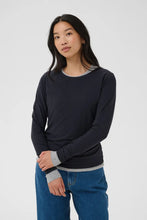 Load image into Gallery viewer, Part Two Nemajas L/S t shirt Dark Navy

