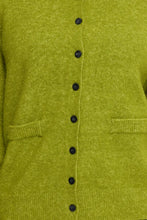 Load image into Gallery viewer, Ichi Dasila collar detail cardigan Calla Green

