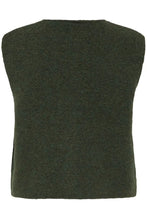 Load image into Gallery viewer, Ichi Panora knitted button waistcoat Rosin Melange
