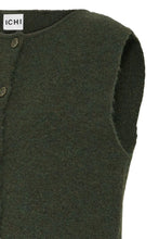 Load image into Gallery viewer, Ichi Panora knitted button waistcoat Rosin Melange
