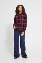 Load image into Gallery viewer, Ichi Dalia brushed check shirt Fruit Dove
