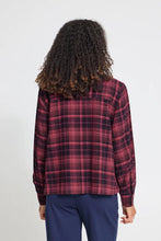Load image into Gallery viewer, Ichi Dalia brushed check shirt Fruit Dove
