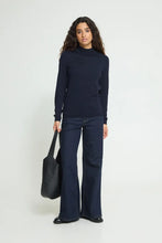 Load image into Gallery viewer, Ichi Luls turtleneck pullover Total Eclipse - CW CW 
