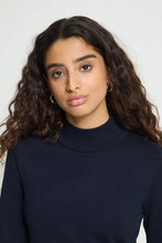 Load image into Gallery viewer, Ichi Luls turtleneck pullover Total Eclipse - CW CW 
