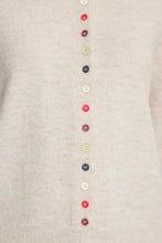 Load image into Gallery viewer, Ichi Fantia multi mixed colour button front cardigan Birch Melange
