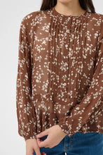 Load image into Gallery viewer, Part Two Cantaline georgette print blouse Downtown Brown - CW CW 
