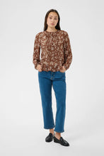 Load image into Gallery viewer, Part Two Cantaline georgette print blouse Downtown Brown - CW CW 
