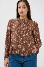 Load image into Gallery viewer, Part Two Cantaline georgette print blouse Downtown Brown - CW CW 
