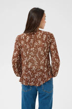 Load image into Gallery viewer, Part Two Cantaline georgette print blouse Downtown Brown - CW CW 
