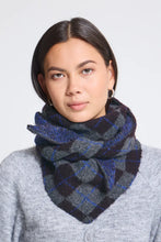Load image into Gallery viewer, Ichi Gyle Argylle jacquard triangle scarf Olympian Blue
