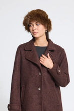 Load image into Gallery viewer, Ichi Ebna faux fur hat Coffee Bean
