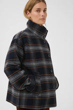 Load image into Gallery viewer, Part Two Celly plaid jacket Dark Navy Check
