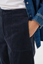 Load image into Gallery viewer, Part Two Netta corduroy cargo pocket trouser Dark Navy
