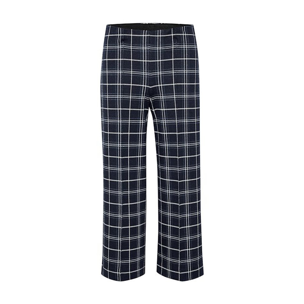 Part Two LLisan knitted checked trouser Night sky Check