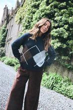 Load image into Gallery viewer, Ichi Bayana argyle jacquard jumper Total Eclipse
