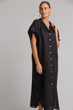 Load image into Gallery viewer, Eb &amp; Ive Studio linen shirt dress Ebony
