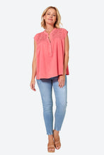 Load image into Gallery viewer, Eb &amp; Ive Elan tencel shirred detail top Lychee

