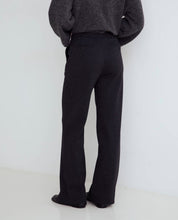 Load image into Gallery viewer, Yerse Tricot wide leg check trouser Black Grey
