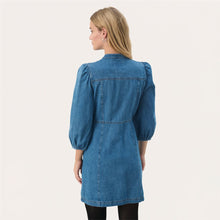 Load image into Gallery viewer, Part Two Polla denim shirt dress Medium Blue
