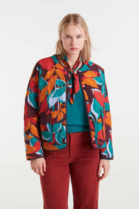 Compañia Fantastica Ponziana print quilted jacket Multi Leaves