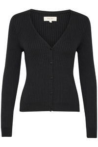Part Two Camusa fitted ribbed cardigan Black