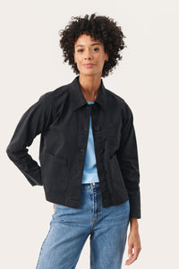 Part Two Freda patch pocket casual jacket Blue Graphite