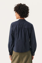 Load image into Gallery viewer, Part Two Filica embellished  yoke shirt Dark Navy
