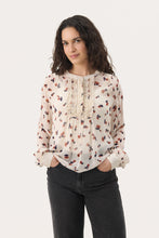 Load image into Gallery viewer, Part Two Prisca ruffle georgette blouse Multi Mini Blurred
