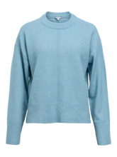 Load image into Gallery viewer, Object Juno pointelle detail knit Blue Shadow
