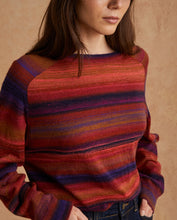 Load image into Gallery viewer, Yerse Space dyed yarn stripey knit Red

