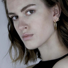 Load image into Gallery viewer, Dansk Audrey Glow Hoop Earring Gold Plating
