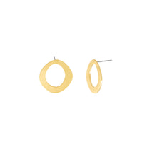 Load image into Gallery viewer, Dansk Alaya organic single circle earring Gold Plating
