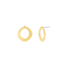 Dansk Alaya organic single circle earring Gold Plating