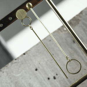 Dansk Theia Asymmetric bar earring Gold Plated